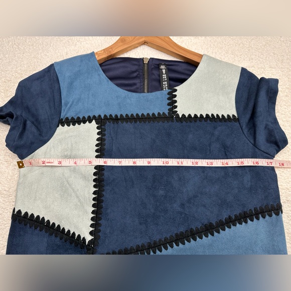Design Lab Lord & Taylor Women’s Dress Blue Stitch Design Size XS - Picture 3 of 8